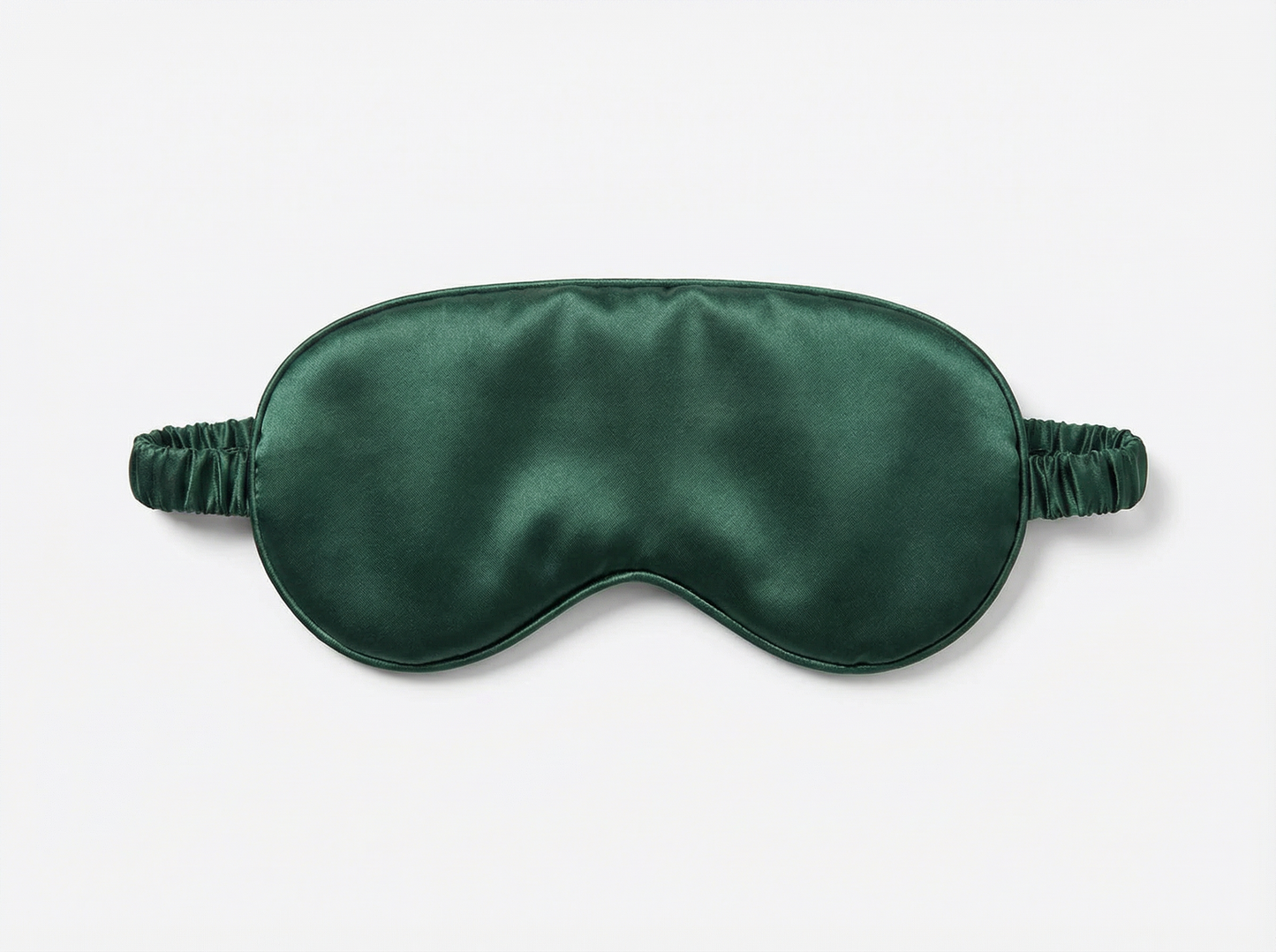Nahaufnahme Seidenschlafmaske Grün